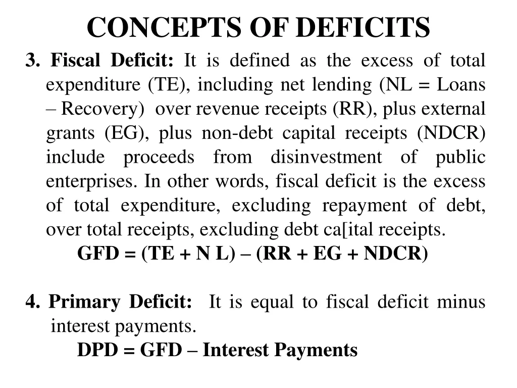 concepts of deficits 3