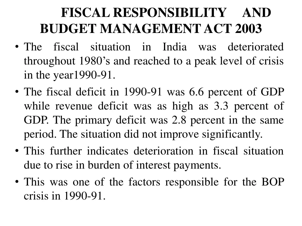 fiscal responsibility and budget management