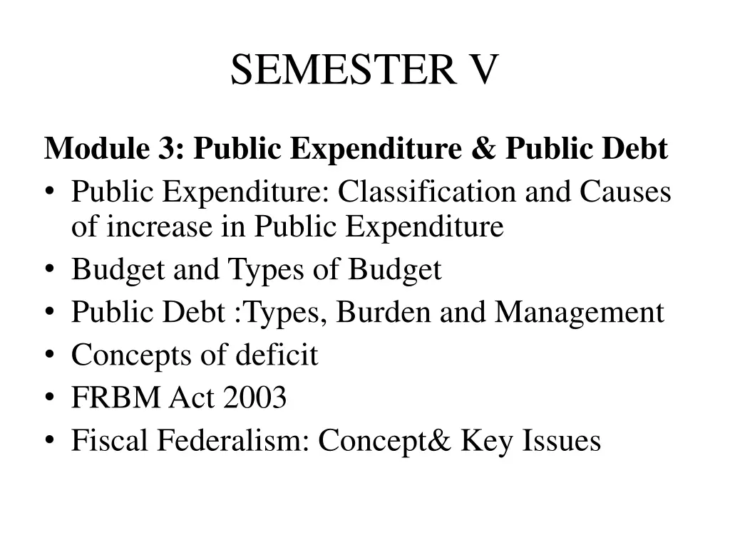 semester v