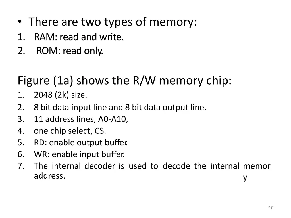 there are two types of memory 1 ram readandwrite