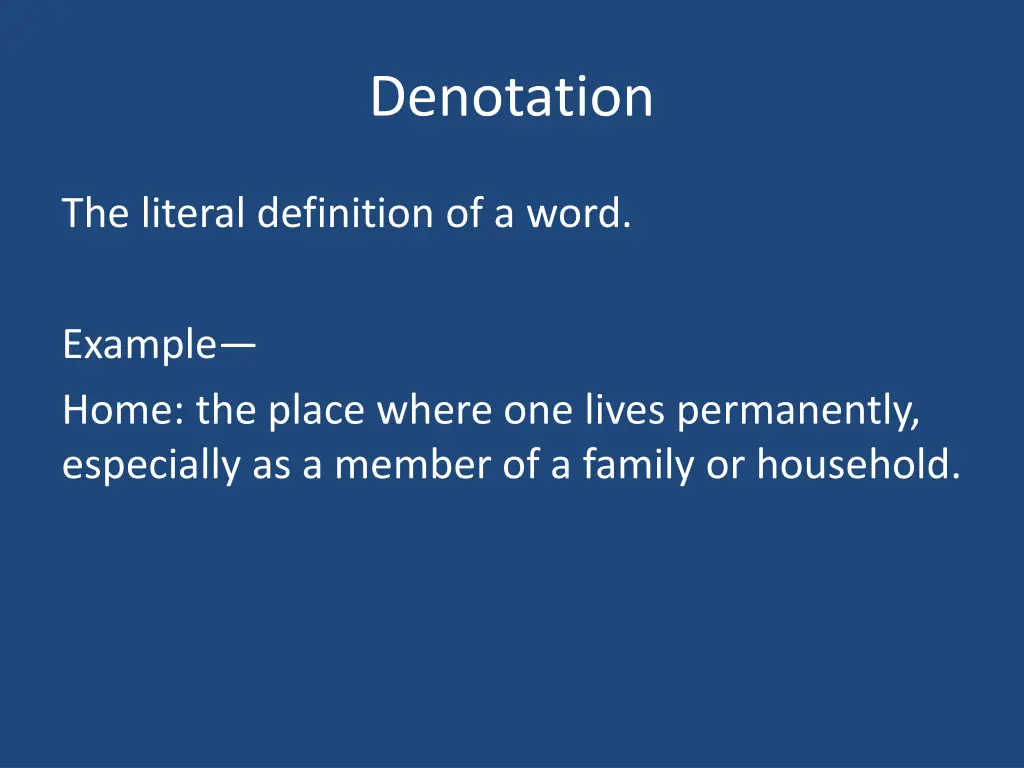 denotation