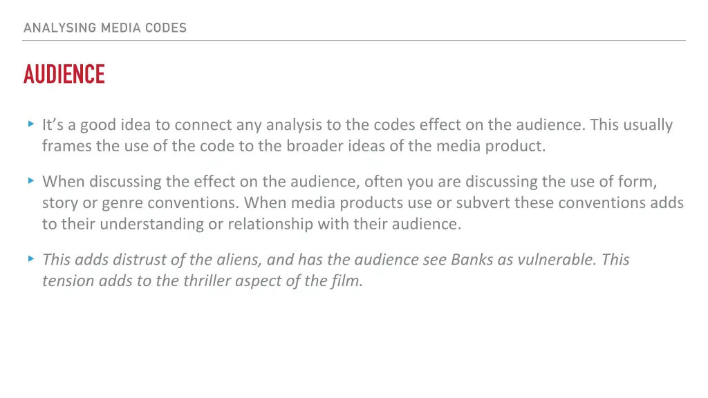 analysing media codes 4