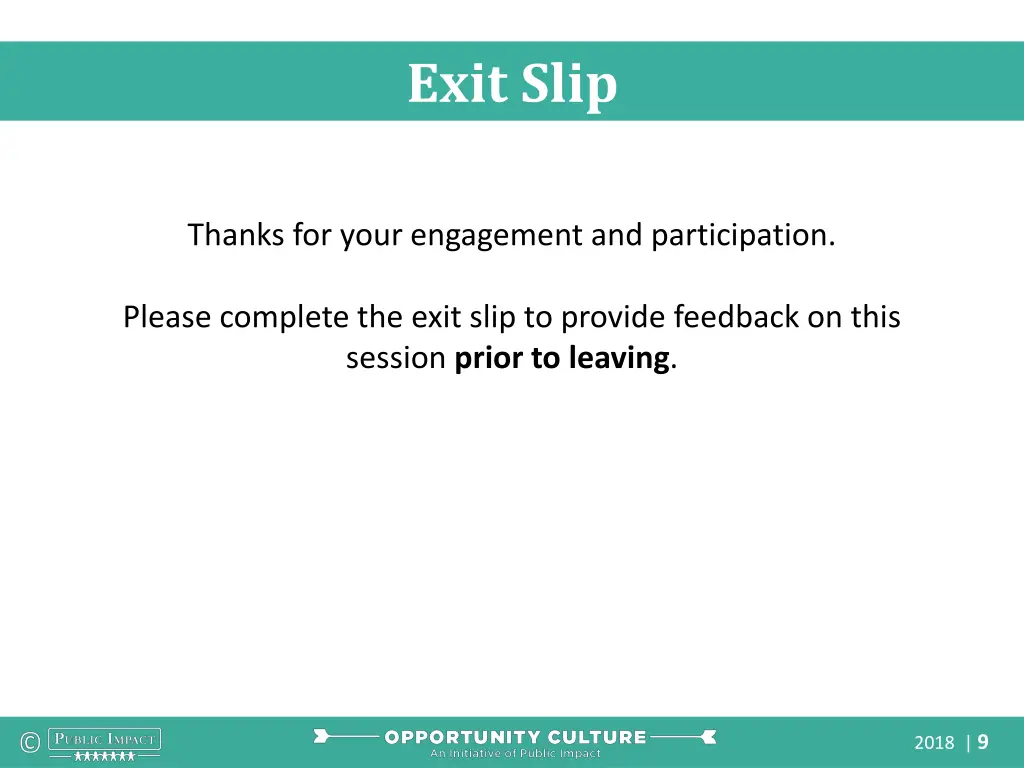 exit slip