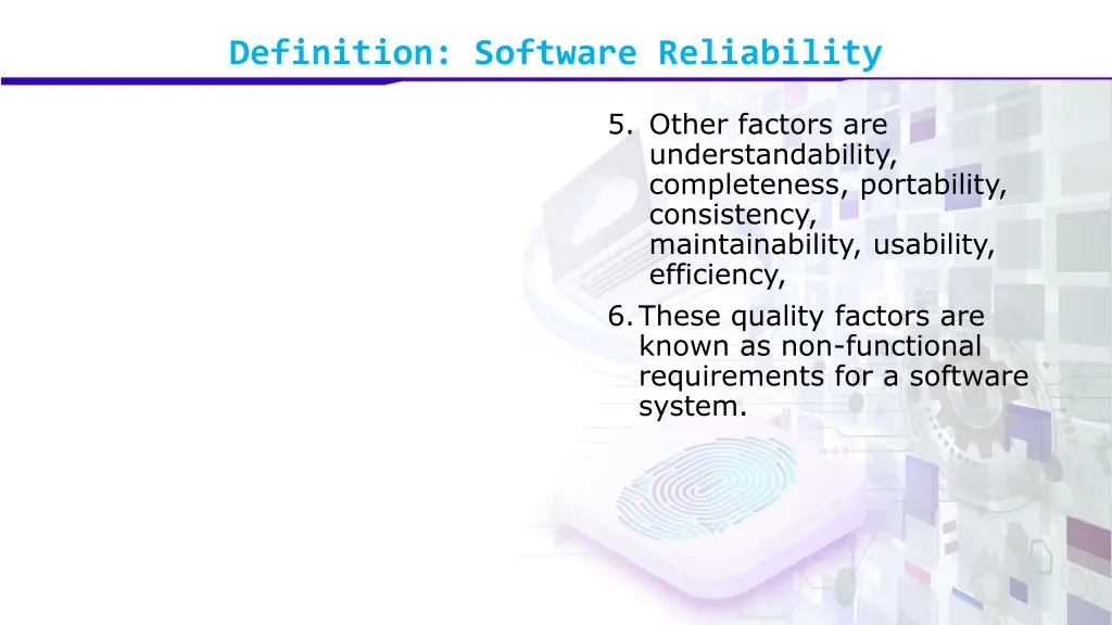 definition software reliability 2