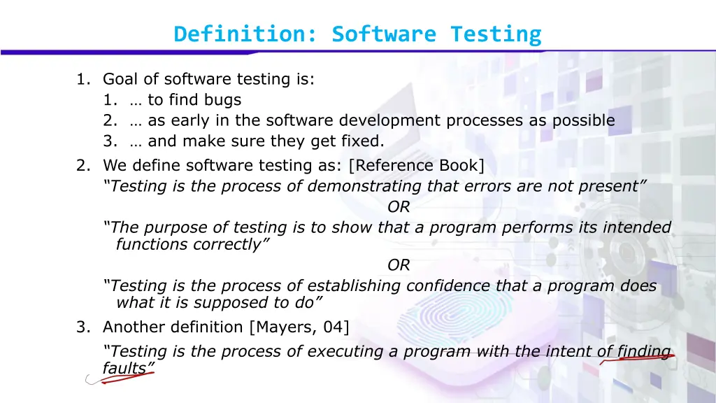 definition software testing