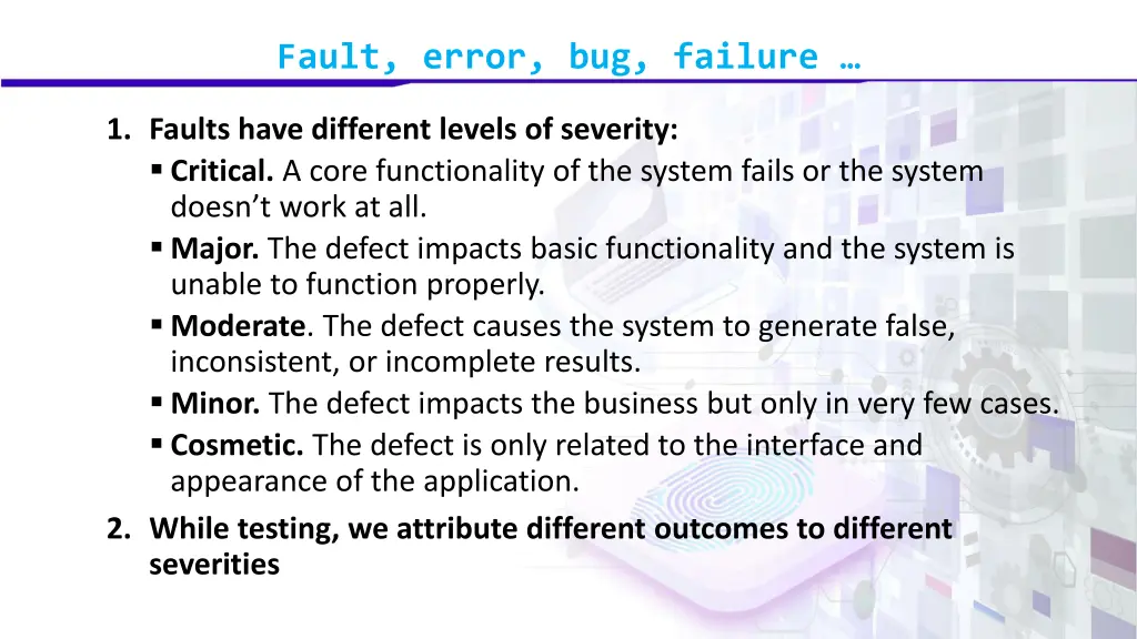 fault error bug failure 2
