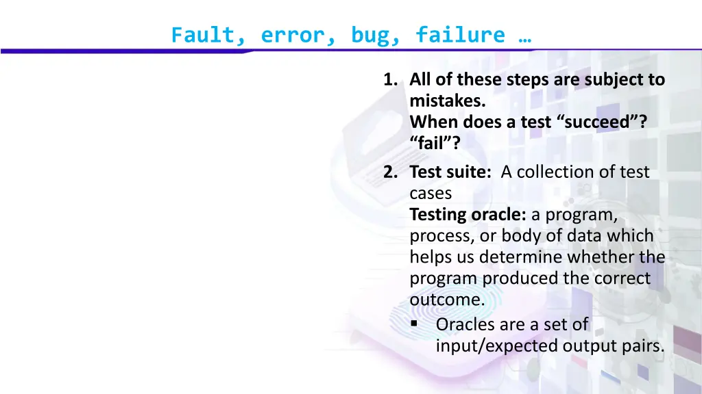fault error bug failure 4
