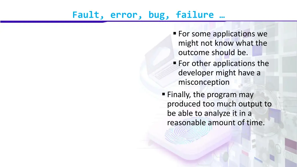 fault error bug failure 7