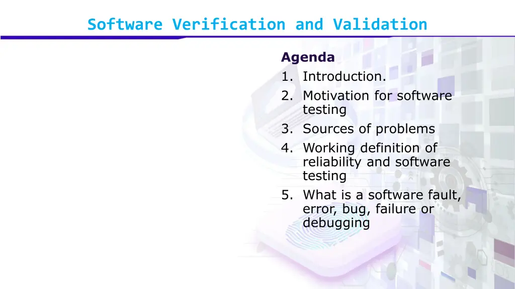 software verification and validation 1