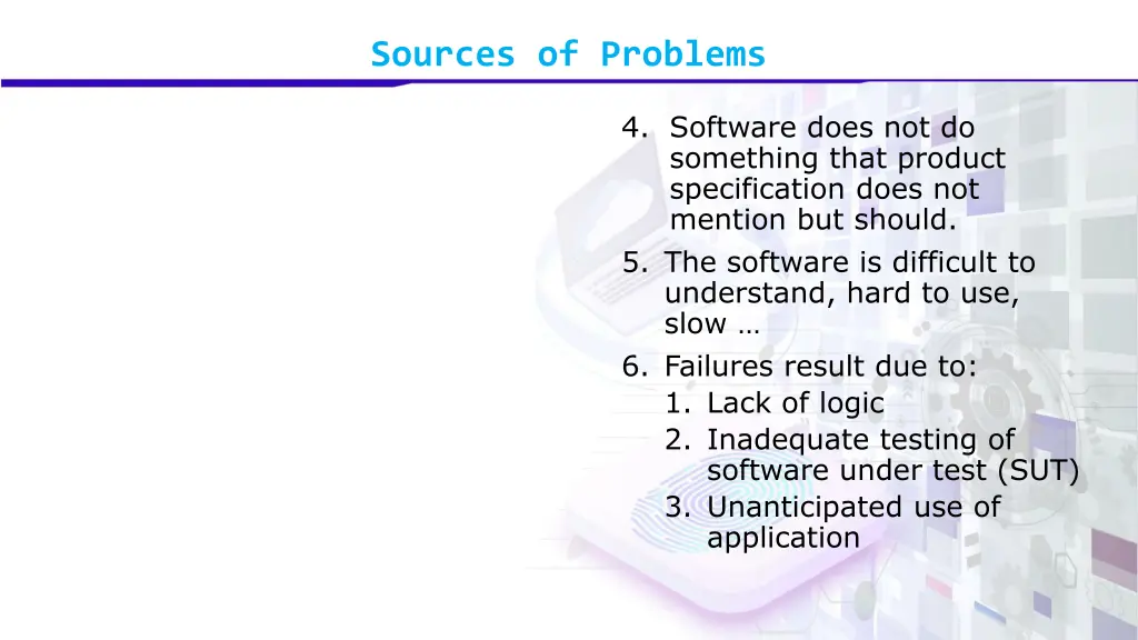 sources of problems 1