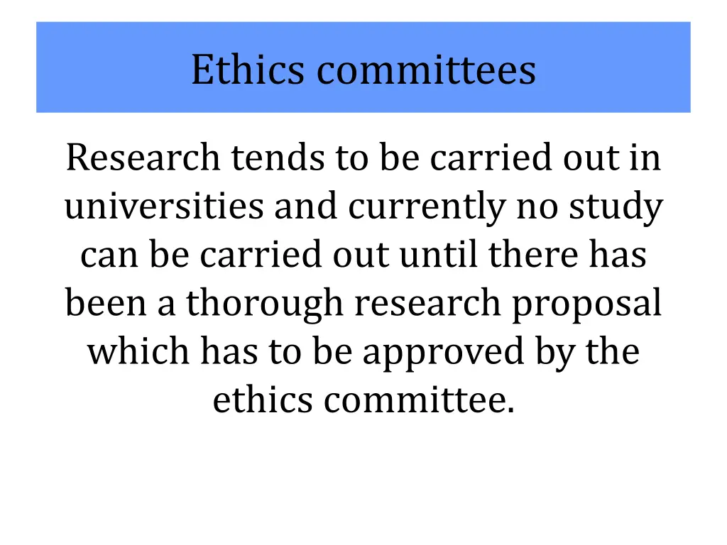 ethics committees