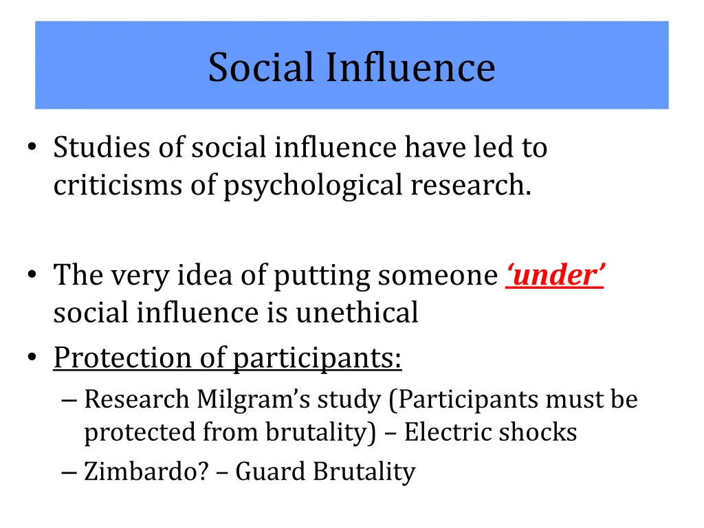 social influence