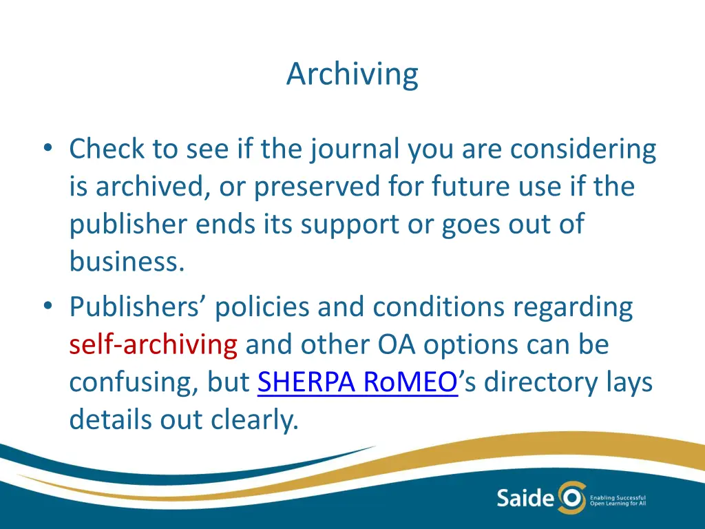 archiving