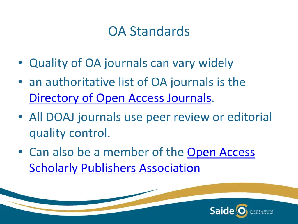 oa standards