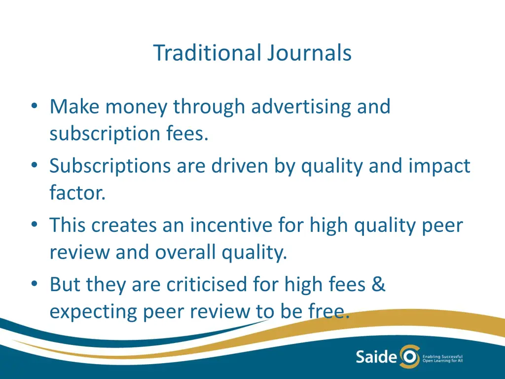 traditional journals