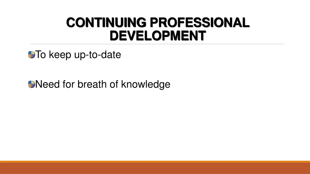 continuing professional development