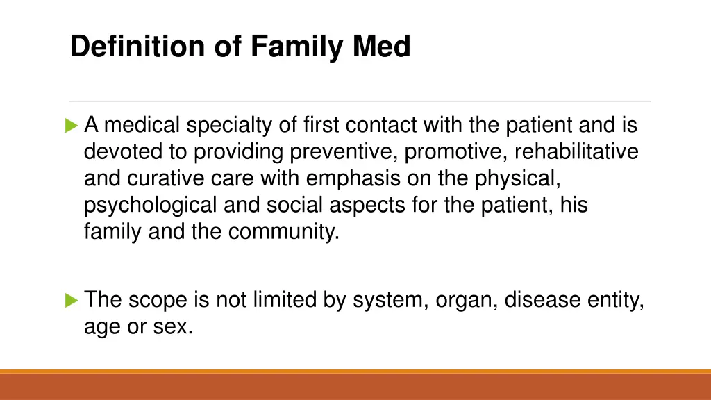 definition of family med