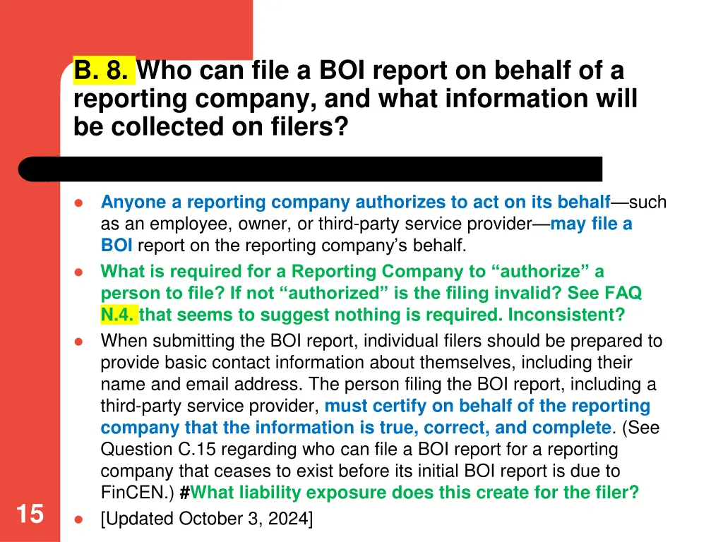 b 8 who can file a boi report on behalf