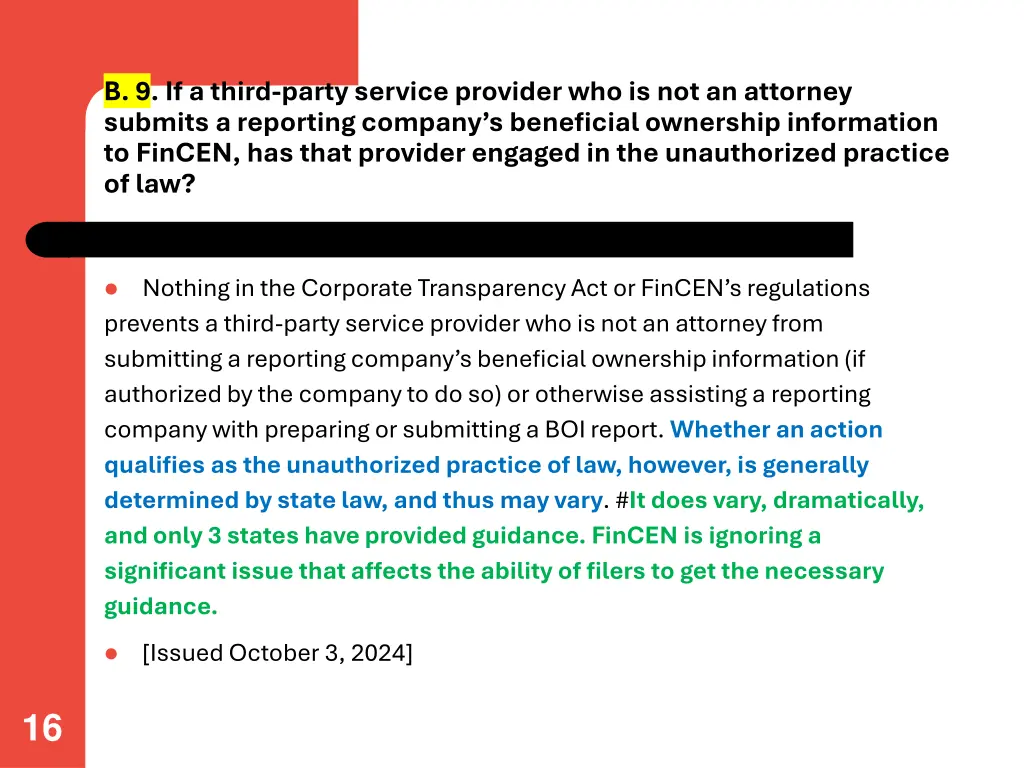 b 9 if a third party service provider