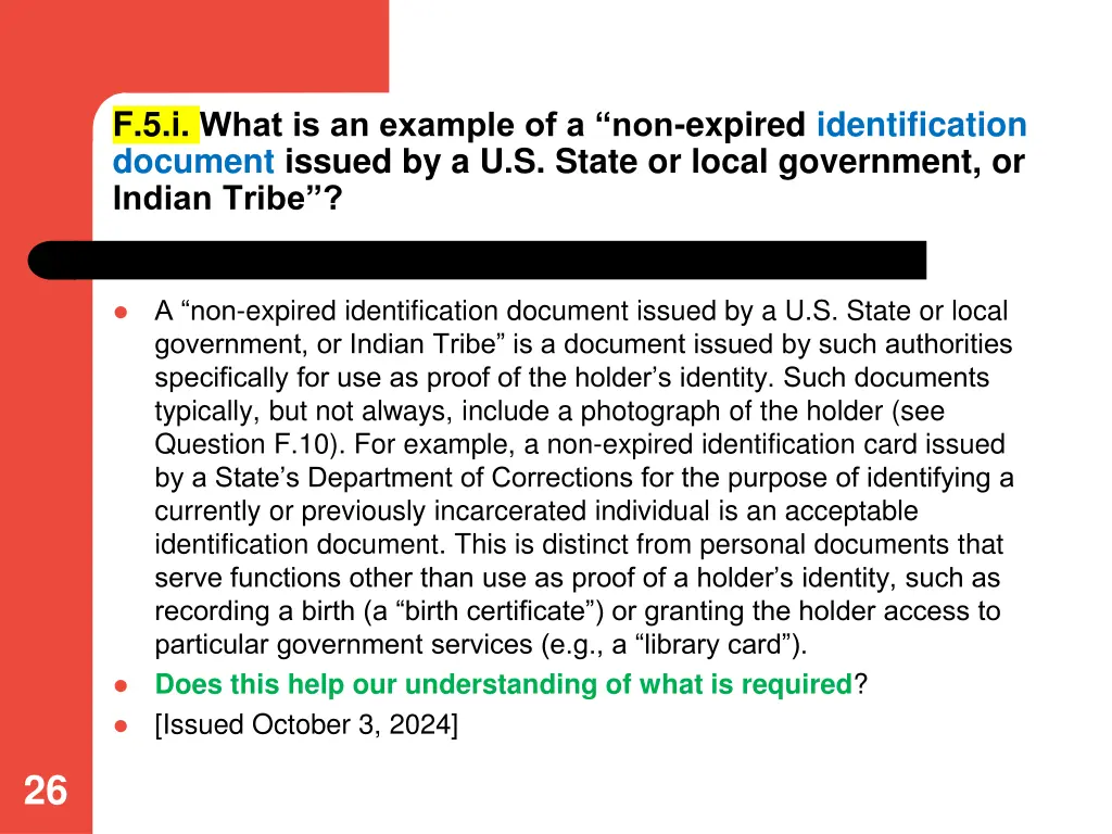 f 5 i what is an example of a non expired