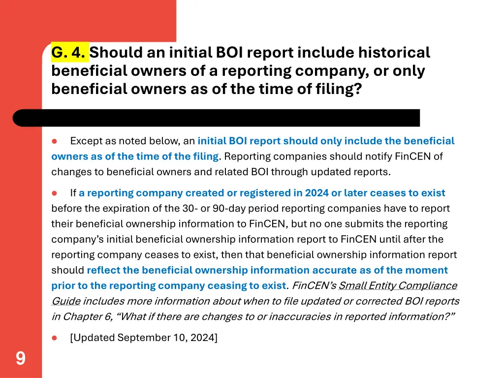 g 4 should an initial boi report include