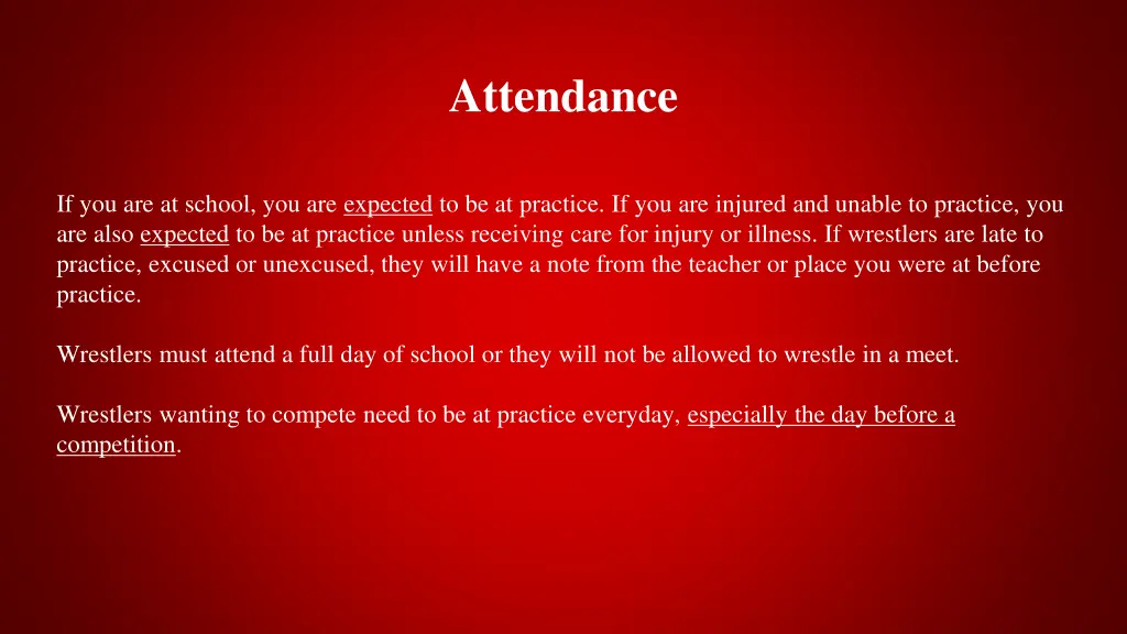 attendance