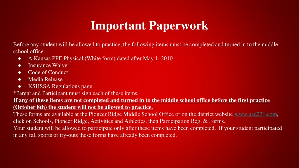 important paperwork