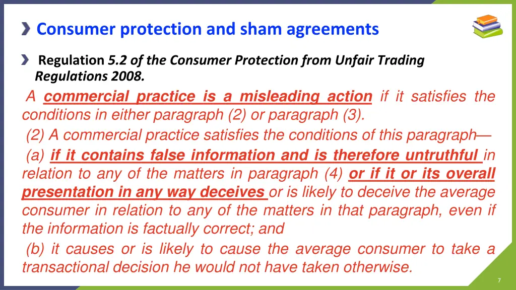 consumer protection and sham agreements