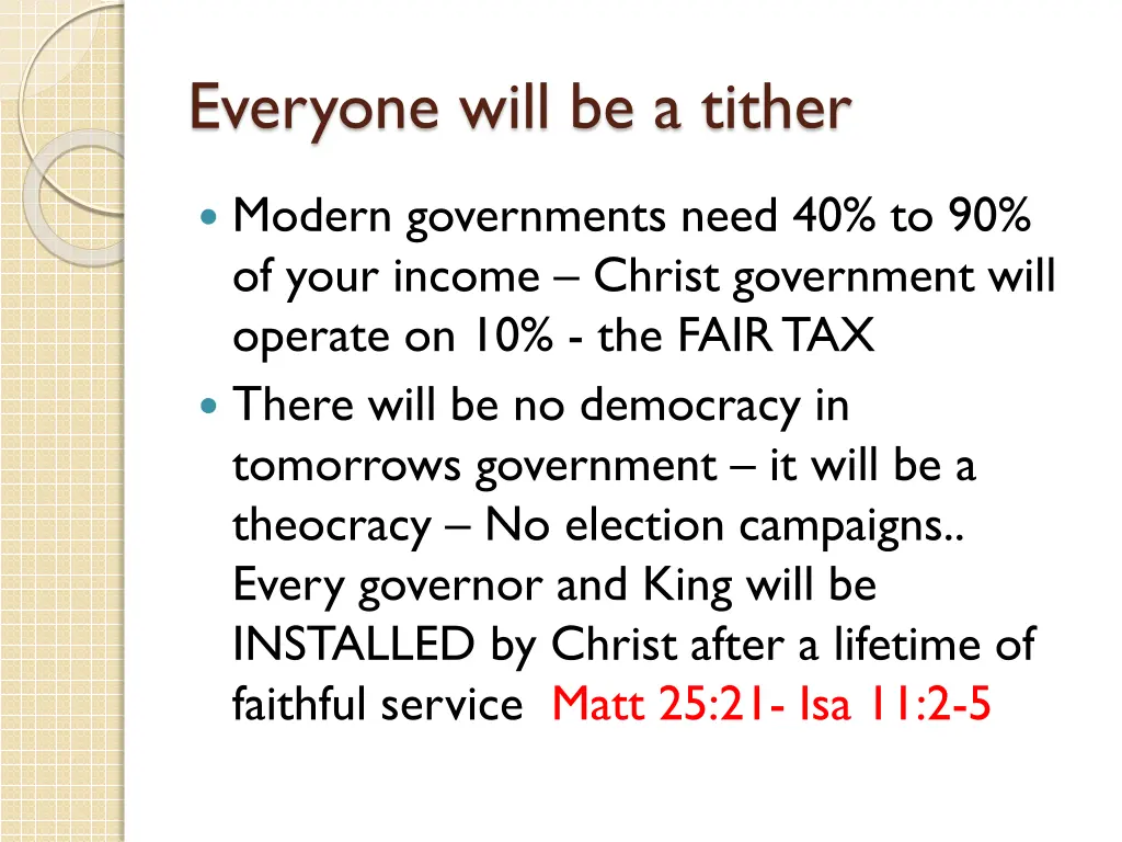 everyone will be a tither