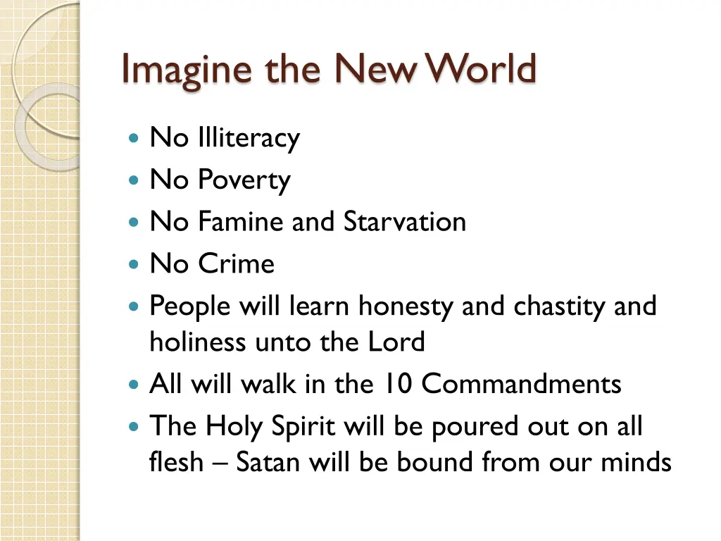 imagine the new world