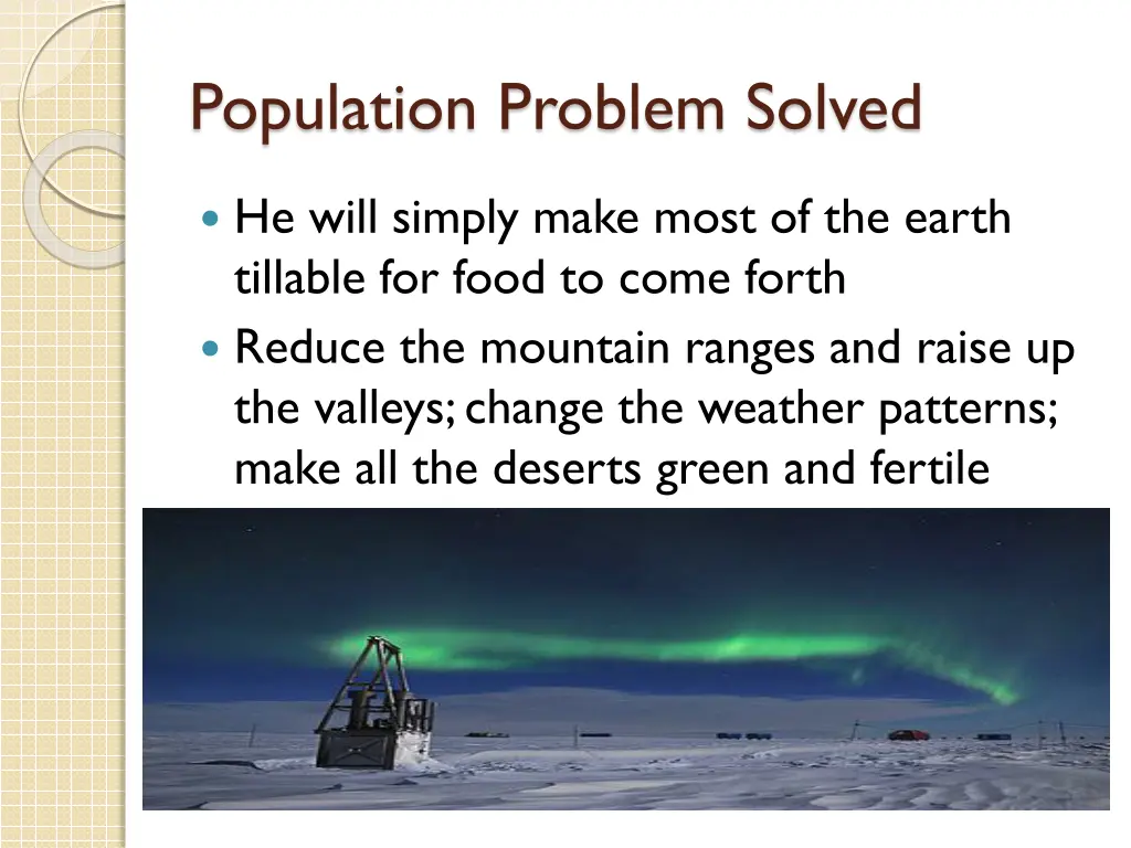 population problem solved