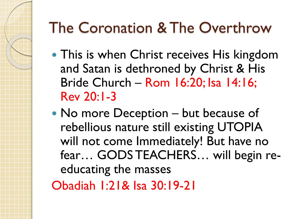 the coronation the overthrow