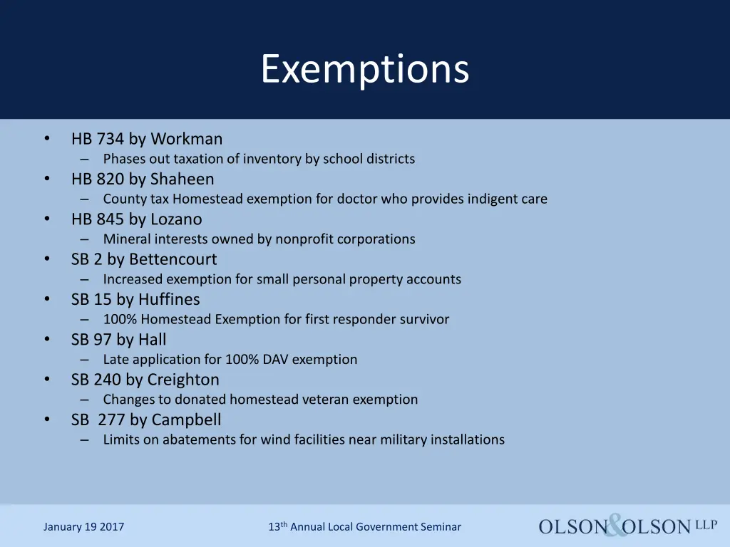 exemptions 1