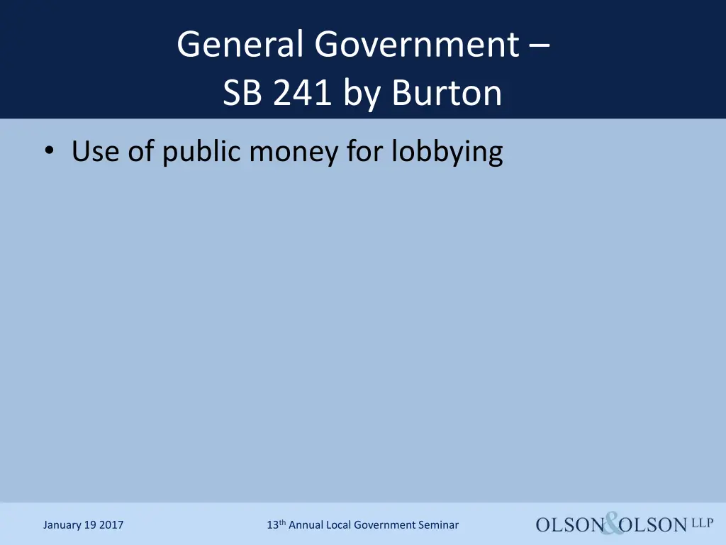 general government sb 241 by burton