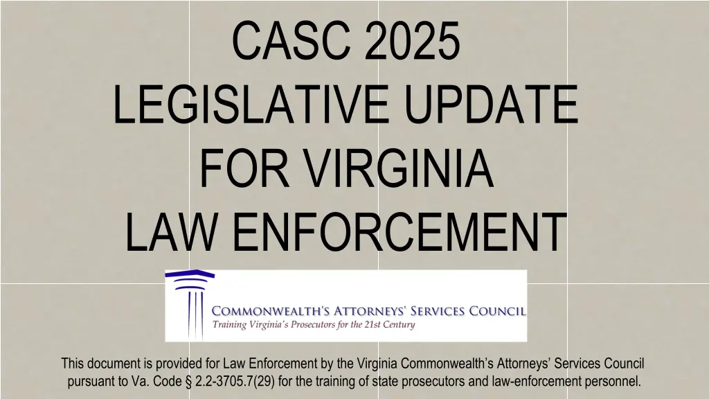 casc 2025 legislative update for virginia
