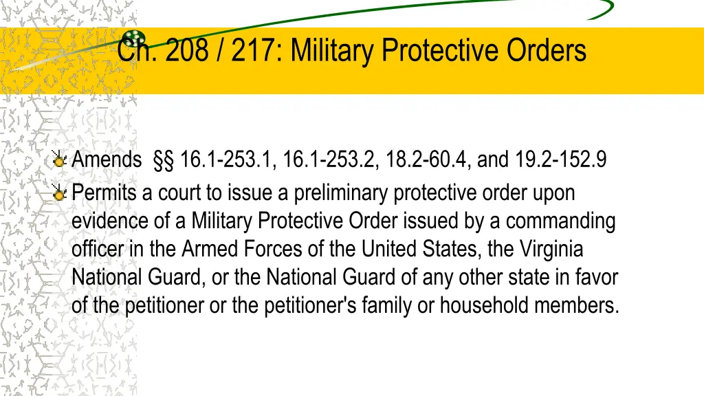 ch 208 217 military protective orders