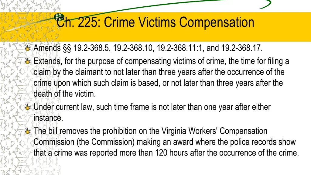 ch 225 crime victims compensation