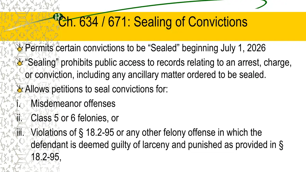 ch 634 671 sealing of convictions