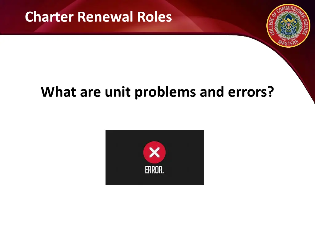 charter renewal roles