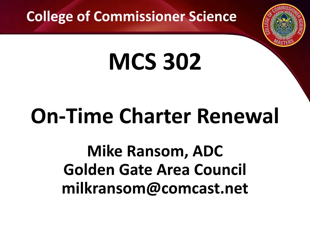 college of commissioner science