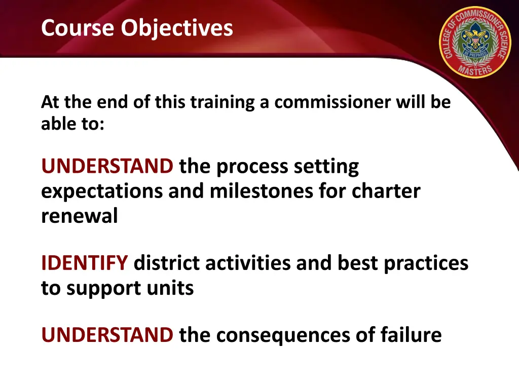 course objectives