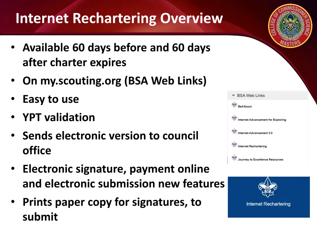internet rechartering overview