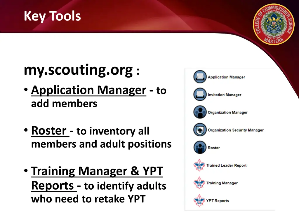 key tools