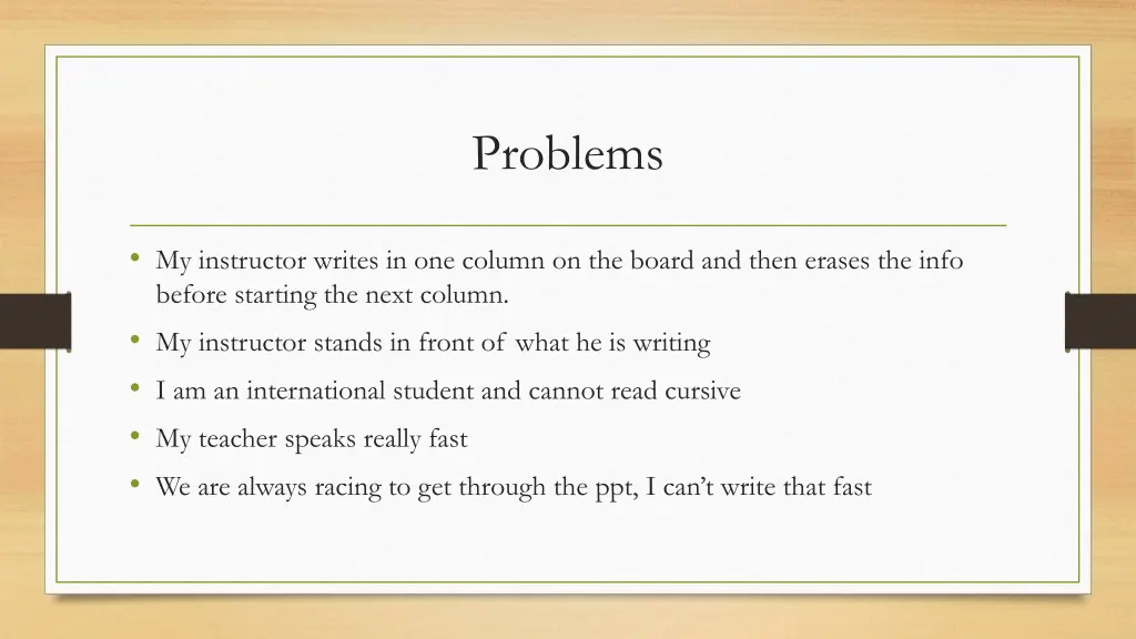 problems