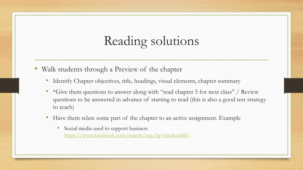 reading solutions