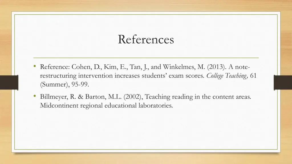 references