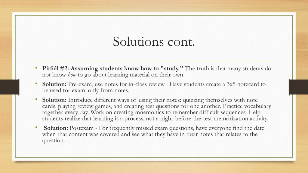 solutions cont