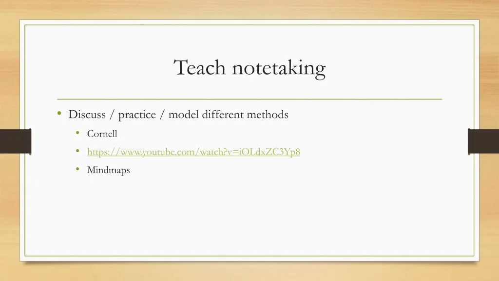 teach notetaking