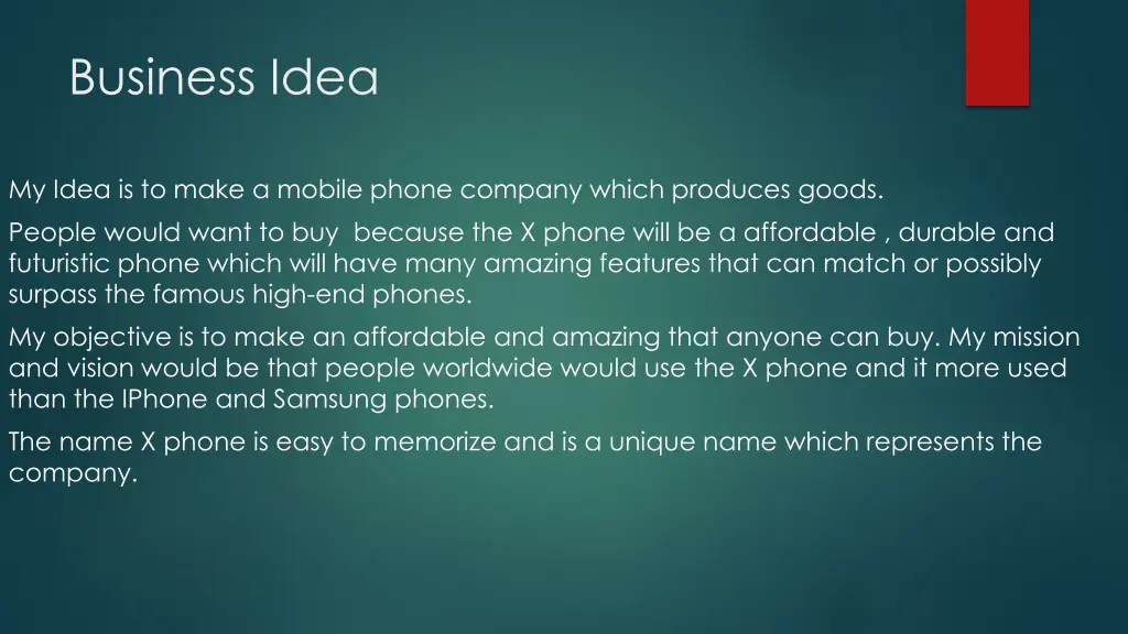 business idea