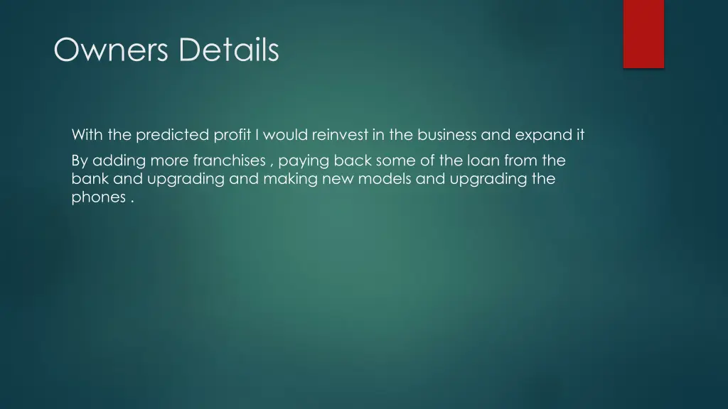 owners details